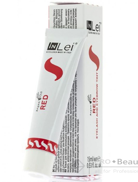 InLei® Краска для ресниц и бровей, красный (RED) 15мл