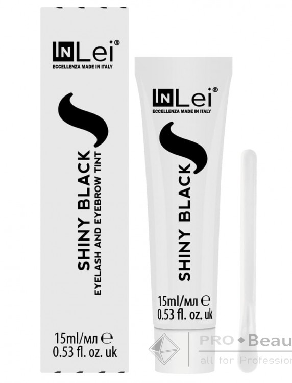 InLei® Краска для ресниц и бровей, черный (SHINY BLACK) 15мл