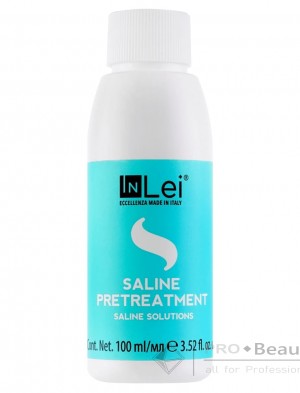 InLei® Соляной раствор для обезжиривания ресниц и бровей перед окраской (SALINE PRETREATMENT), 100 мл